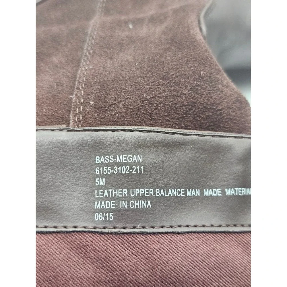 Bass Megan Knee High Boots Women 5M Brown Excellent Leather Suede Mixed Media